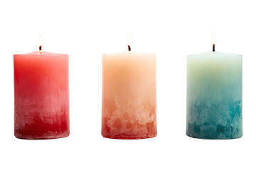 Isolated Candles on transparent background. Generative AI