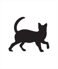 Black Cat Silhouette Vector Bundle