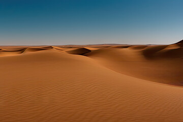 Fototapeta na wymiar beautiful view of calm desert under sky 