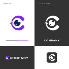 Smile Eye Logo Vector Icon Illustration Design