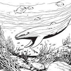 cute whale coloring pages for kids
