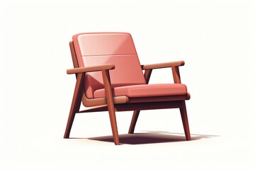 A cartoon vector of a chair isolated