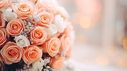 bridal bouquet with blurred background