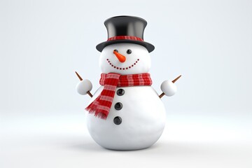 Snowman vector isolated on a plain background