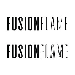 fusion flame logo design concept