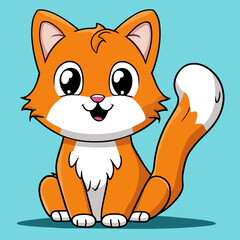 cat, cartoon, animal, vector, illustration, kitten, pet, funny, cute, character, mammal, dog, fun, domestic, feline, drawing, tail, fox, squirrel, fur, pets, art, kitty, animals, brown