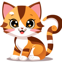 cat, cartoon, animal, vector, illustration, kitten, pet, funny, cute, character, mammal, dog, fun, domestic, feline, drawing, tail, fox, squirrel, fur, pets, art, kitty, animals, brown