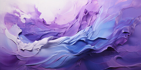 Fototapeta na wymiar abstract texture background of rough acrylic brush strokes of purple color on canvas. AI generative