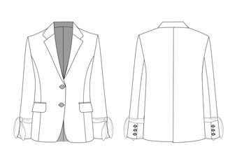 JACKET FLAT WITH TIE UP DETAIL AT SLEEVE 