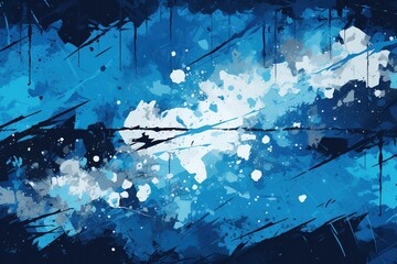 Blue Graffiti-Inspired Grunge, a Raw Texture Background Infused with Urban Energy and Expressive Street Art Vibes