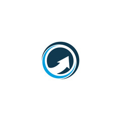 Arrow in Circle Vector Logo Template