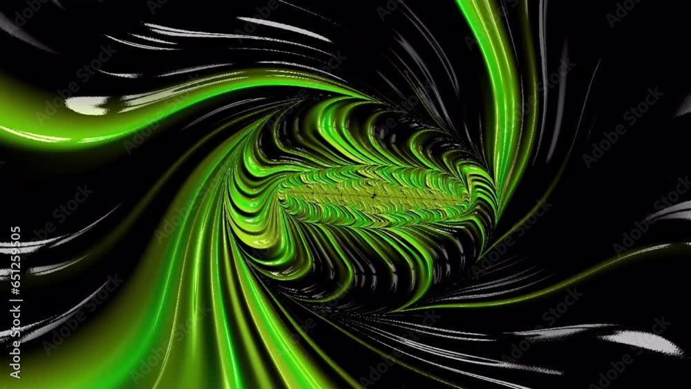 Wall mural swirl flowing wave pattern in green color. abstract background for text or logo