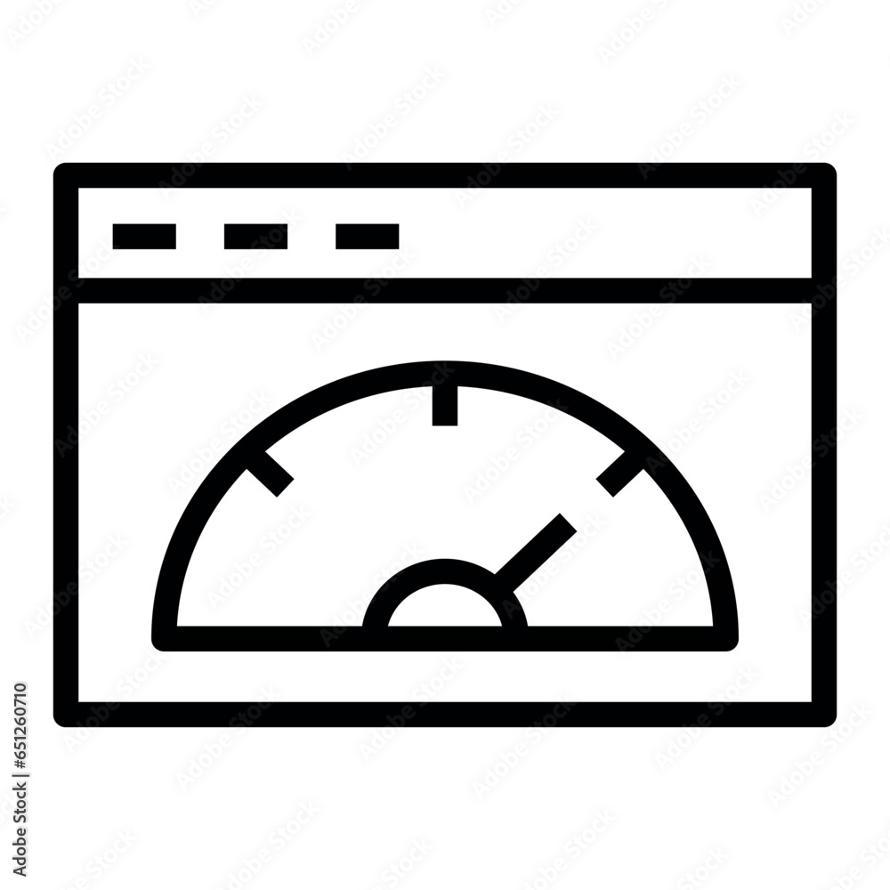 Poster page speed performance vector icon