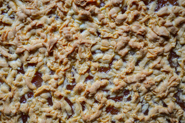 delicious homemade grated pie. texture