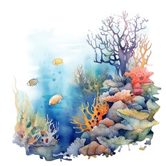 Fototapeta na wymiar Ocean Memories Underwater