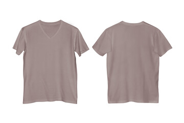 Pebble V Neck T-shirt Front and Back View