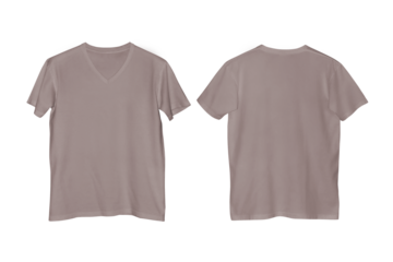 Pebble V Neck T-shirt Front and Back View