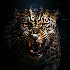 A powerful leopard the beast symbolizing the Greek empire in the book of Daniel in the Bible Generative AI Illustration