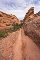 hiking the devils garden trail, arches national park, usa