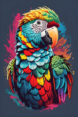 Colorful Parrot illusion