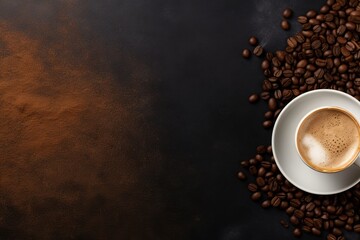 backgraun, cup of coffee, coffee beans