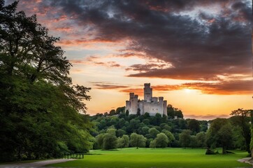 distant fantasy castle