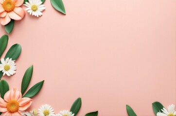 Summer and Spring Pastel Color Theme on a Light Background with Space for Text