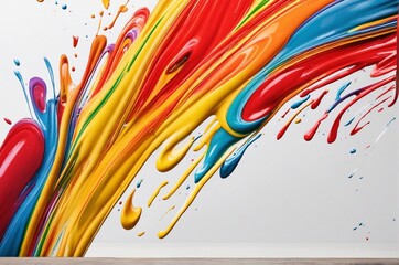Colorful paint splash. Isolated design element on the  background.  .