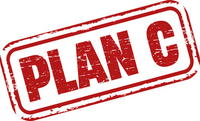 Plan C square grunge stamp