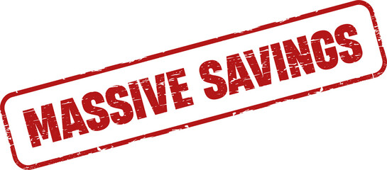Massive savings quare grunge stamp