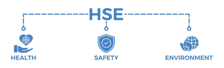 HSE banner web icon glyph silhouette Health Safety Environment in the corporate occupational safety and health