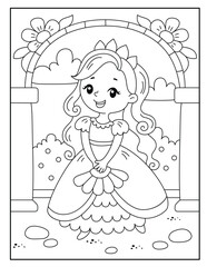 Princess coloring pages for kids © ALIFJOARDER