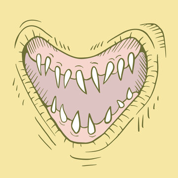 Creepy mouth draw