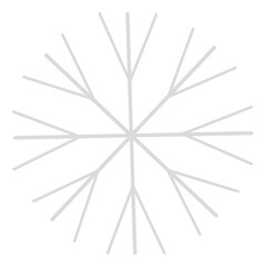 Simple snowflake line icon. Winter weather symbol