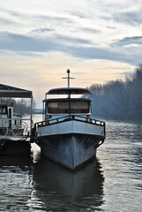 A small boat on the river