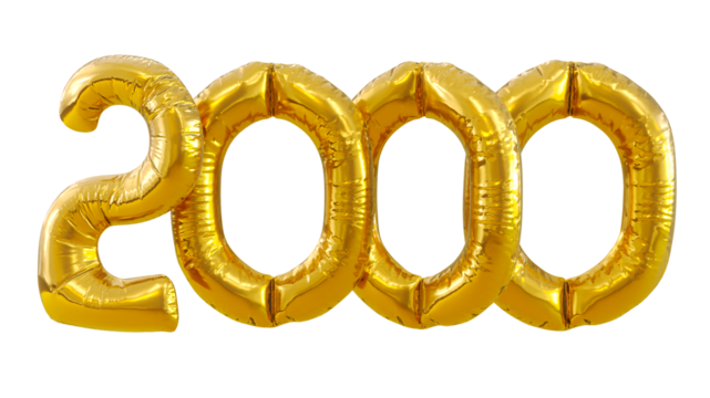 3D render of 2000 followers thank you Gold balloons, Thank you followers peoples, - Powered by Adobe