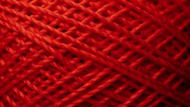 Texture of threads in a spool of pink color.