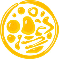 vector golden yellow realistic honey