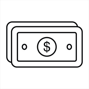 cash line icon design style