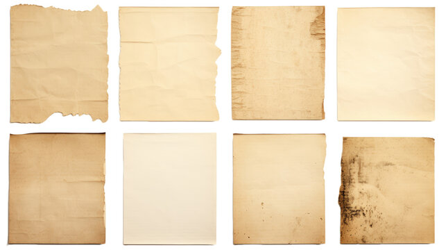 Vintage Isolated papers background generative AI