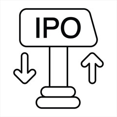 Ipo line icon design style