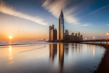 country skyline at sunset