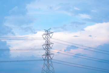 The evening sky was beginning to set and dark clouds were passing by. Behind the blue sky