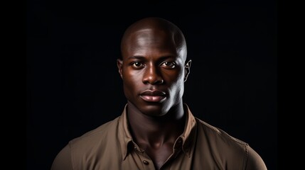 Obraz premium Bright portrait of an African. Generative AI
