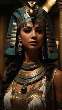 Statue of queen Cleopatra. Egyptian Queen.