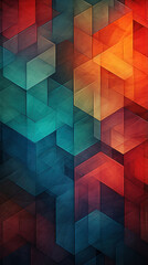 abstract background with geometric patterns and rich colors, generative ai 