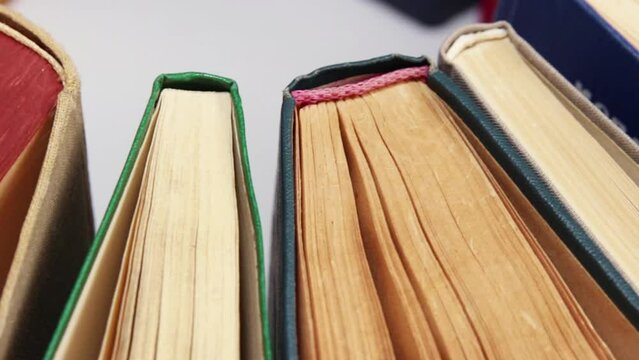 Several old books ranking with semicircle