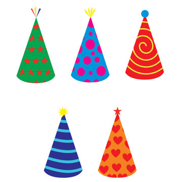 Bonetes de colores. Icono vector