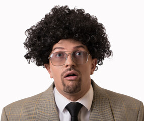 Closeup portrait of a serious man