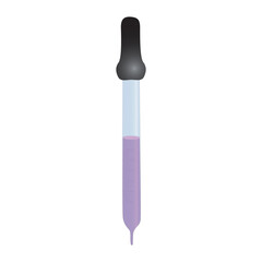 Pipette purple colorful icon, simple vector illustration design. Medical carttoon symbol to use in websites, lectures, presentations, etc